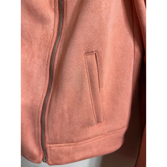 OLD NAVY Faux Suede Moto Jacket Pink Women's Size SP - Picture 12 of 12